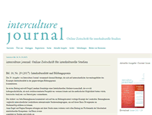 Tablet Screenshot of interculture-journal.com